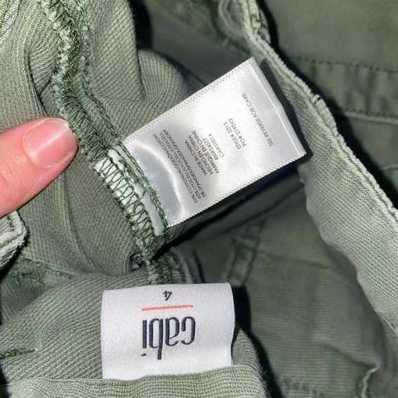 Anthropologie CAbi 🐾 Green Quest Cord Mid-Rise Classic Skinny Jeans Pants Sz 4 - Picture 7 of 8